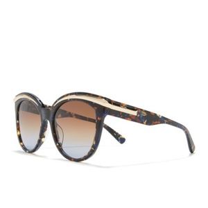 NWT MCM 55mm Cat Eye Sunglasses Havana Blue